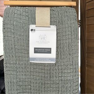The Farmhouse Green Decorative Throw Blanket